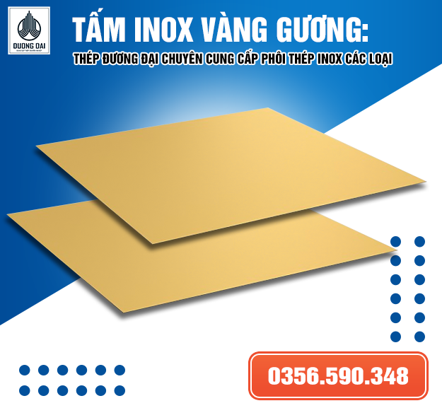 Tấm inox vàng gương